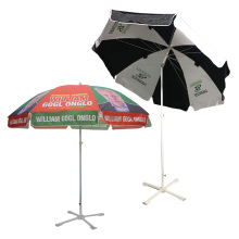 Promotional Custom Design Logo Printing Sun Garden Parasol  Patio Base Sea Outdoor Beach Umbrella For Advertising